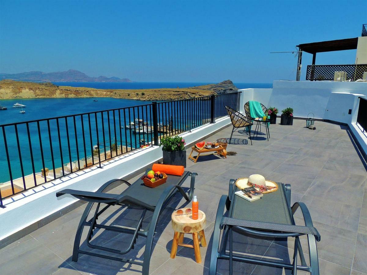 Lindos Aktaia Villa ภายนอก รูปภาพ